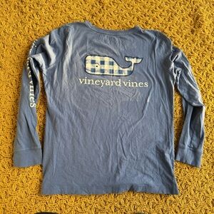 Vineyard Vines Shirt Womens XS Navy Long Sleeve Whale Logo Graphic Crewneck